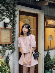Set Áo Croptop Phối Chân Váy Nữ Tiểu Thư Kate Set - GOÛT DE JUN