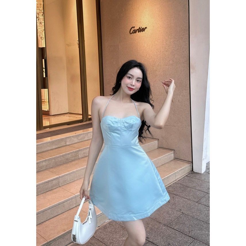 Đầm Nữ Dự Tiệc Hai Dây Tafta Form Xòe  - DALIN DRESS - GOÛT DE JUN