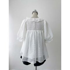 Áo Kiểu Chất Voan 2 Lớp Tay Ngắn Cổ Bèo Nhẹ Nhàng - Hera Top -GOÛT DE JUN
