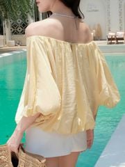 Áo Kiểu Nữ TEZCAL Trễ Vai Mùa Hè Form Bí Dễ Thương GOÛT DE JUN