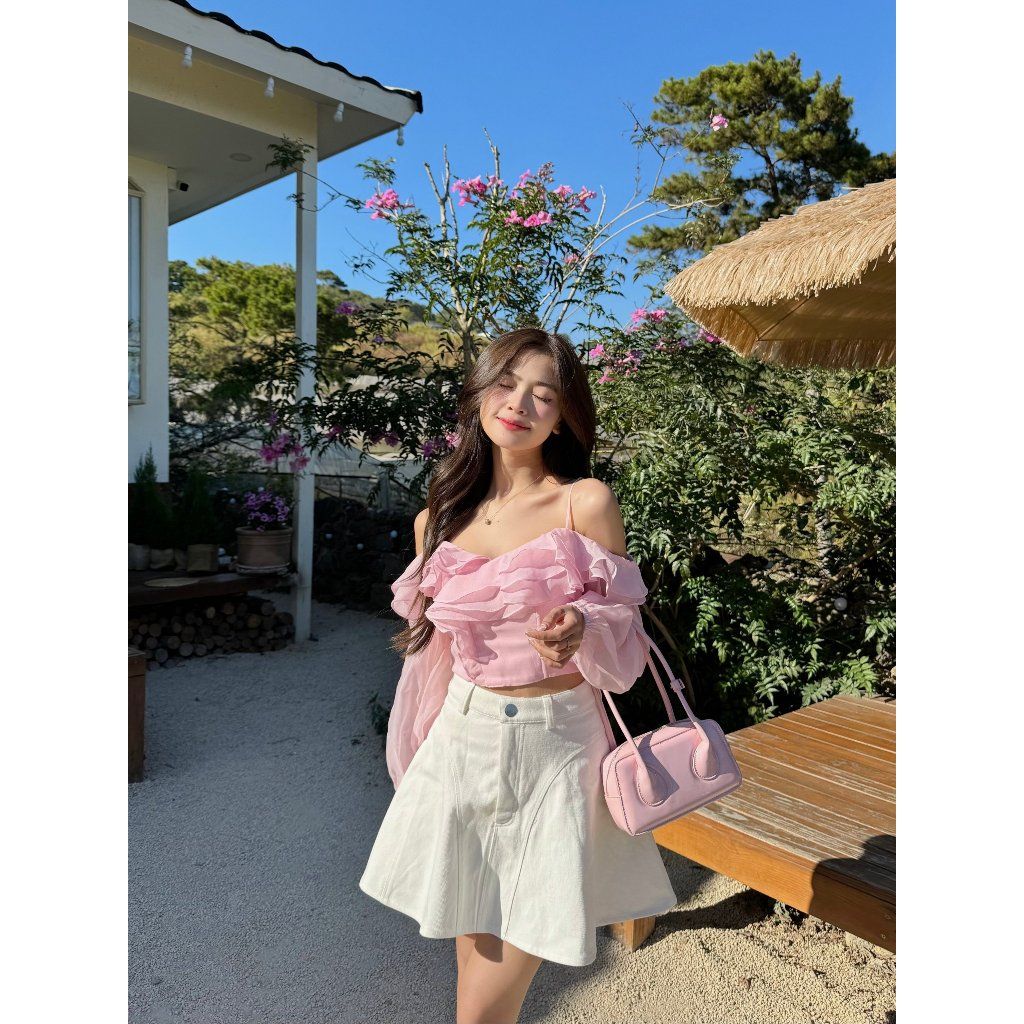 Chân Váy Nữ Kaki Ngắn Form Xòe Hot Trend  - CEENI SKIRT - GOÛT DE JUN