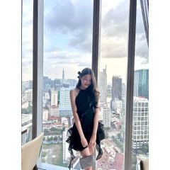 Đầm Cổ Yếm Mini Ôm Dáng Phối Tua Rua 3D Quyến Rũ - KALIN DRESS - GOÛT DE JUN
