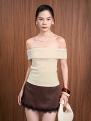 Áo Nữ BIZMAL Trễ Vai Nữ Tính Ôm Body Basic GOUT DE JUN