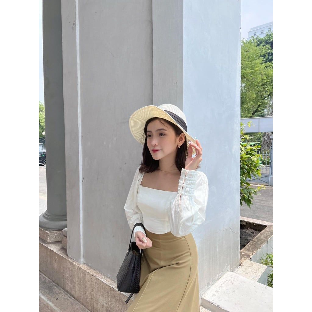 GOÛT DE JUN - Áo Croptop tay dài - HELYN TOP