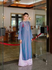 (Không Kèm Áo) Quần Dài Nữ XUÂN CHI Lụa Phối Chun Ống Rộng GOÛT DE JUN