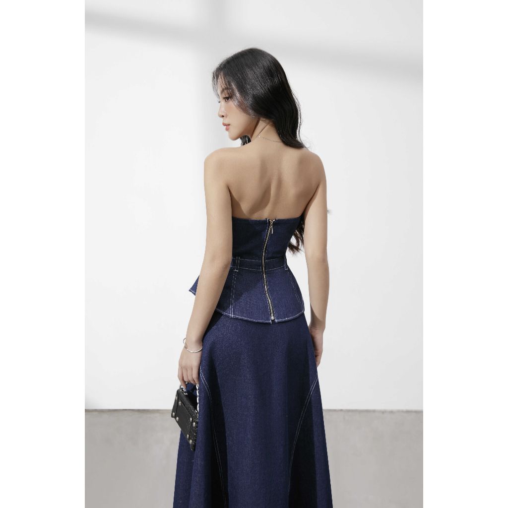 Áo Nữ Denim Thiết Kế Cúp Ngực TUBE TOP - GOÛT DE JUN