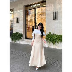 Đầm Dự Tiệc Hai Dây Dáng Xoè Trơn Kèm Áo Choàng Sang Trọng Quyến Rũ - WANRI DRESS - GOÛT DE JUN