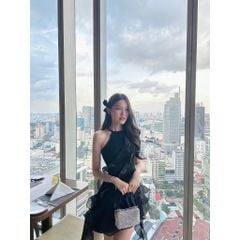 Đầm Cổ Yếm Mini Ôm Dáng Phối Tua Rua 3D - KALIN DRESS - GOÛT DE JUN