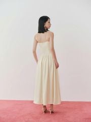 Đầm Nữ DELYRA Hai Dây Nhún Ngực Form Dài Nữ Tính GOÛT DE JUN