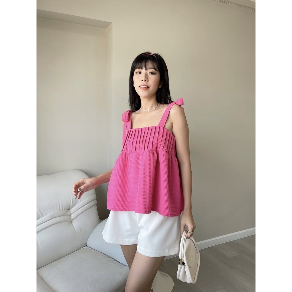 GOÛT DE JUN - Áo hai dây cột nơ - Xanho Top