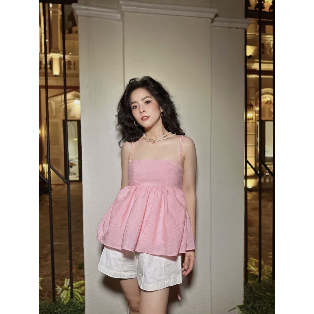 Áo nữ babydoll hai dây gợn sóng - Fillie Top - GOÛT DE JUN