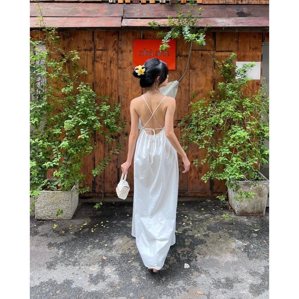 Đầm Nữ Maxi Hai Dây Đi Biển Nhẹ Nhàng Dễ Thương - WAIKI DRESS - GOÛT DE JUN