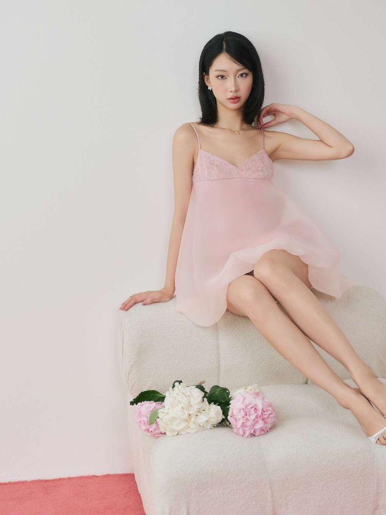 Đầm Nữ POENIX Hai Dây Voan Tơ Form Bí Dễ Thương GOÛT DE JUN