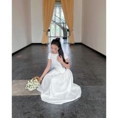 Đầm Dự Tiệc Tay Ngắn Thiết Kế Form Dài Thanh Lịch - ARCHI DRESS - GOÛT DE JUN