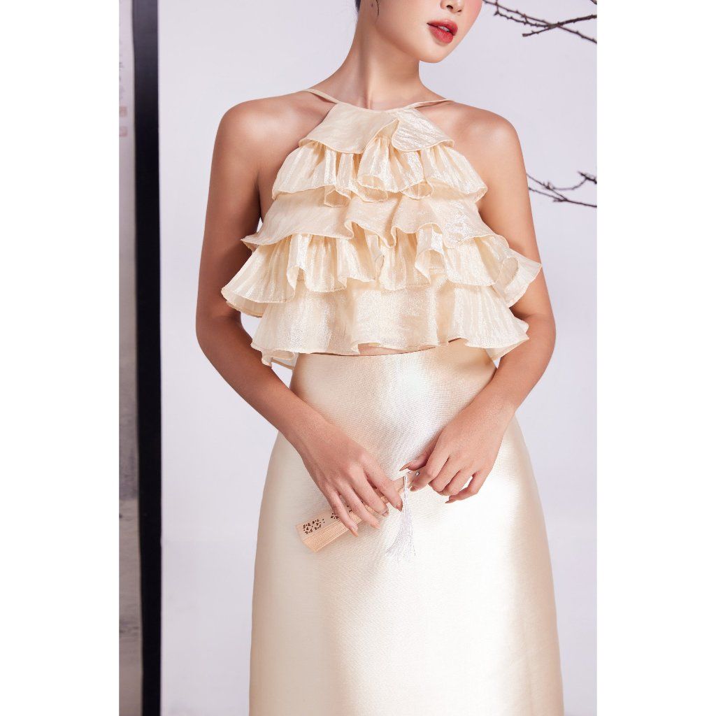 Chân Váy Nữ Dáng Dài Tafta Đứng Form Sang Trọng (Không kèm áo) - KYO SKIRT - GOÛT DE JUN