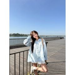 Áo Babydoll Nữ Cổ Trụ Viền Bèo Bo Tay Siêu Xinh - TAWON TOP - GOÛT DE JUN