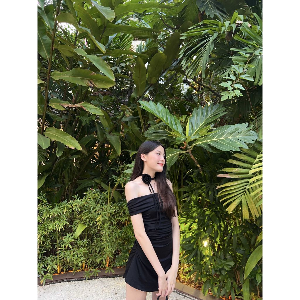 (HÀNG ĐẶT TRƯỚC) Đầm Body Nữ Trễ Vai (Tặng Kèm Hoa) - SEOLY DRESS - GOÛT DE JUN