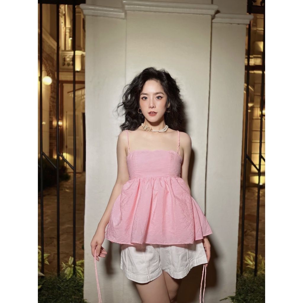 Áo nữ babydoll hai dây gợn sóng - Fillie Top - GOÛT DE JUN