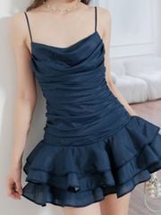 Đầm Nữ SAGEIO DRESS 2s Xếp Tầng Chiết Eo Chất Voan Kính Phối Lụa Sang Trọng GOUT DE JUN