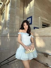 Đầm Nữ FILOT Mini Trễ Vai Form Xòe Dễ Thương GOÛT DE JUN