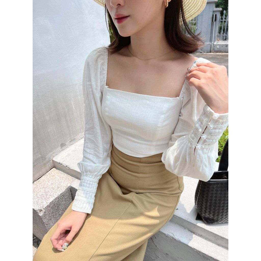 GOÛT DE JUN - Áo Croptop tay dài - HELYN TOP