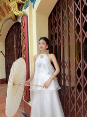 Áo Nữ BÍCH LẠC Cổ Yếm Phối Tầng Nữ Tính GOÛT DE JUN