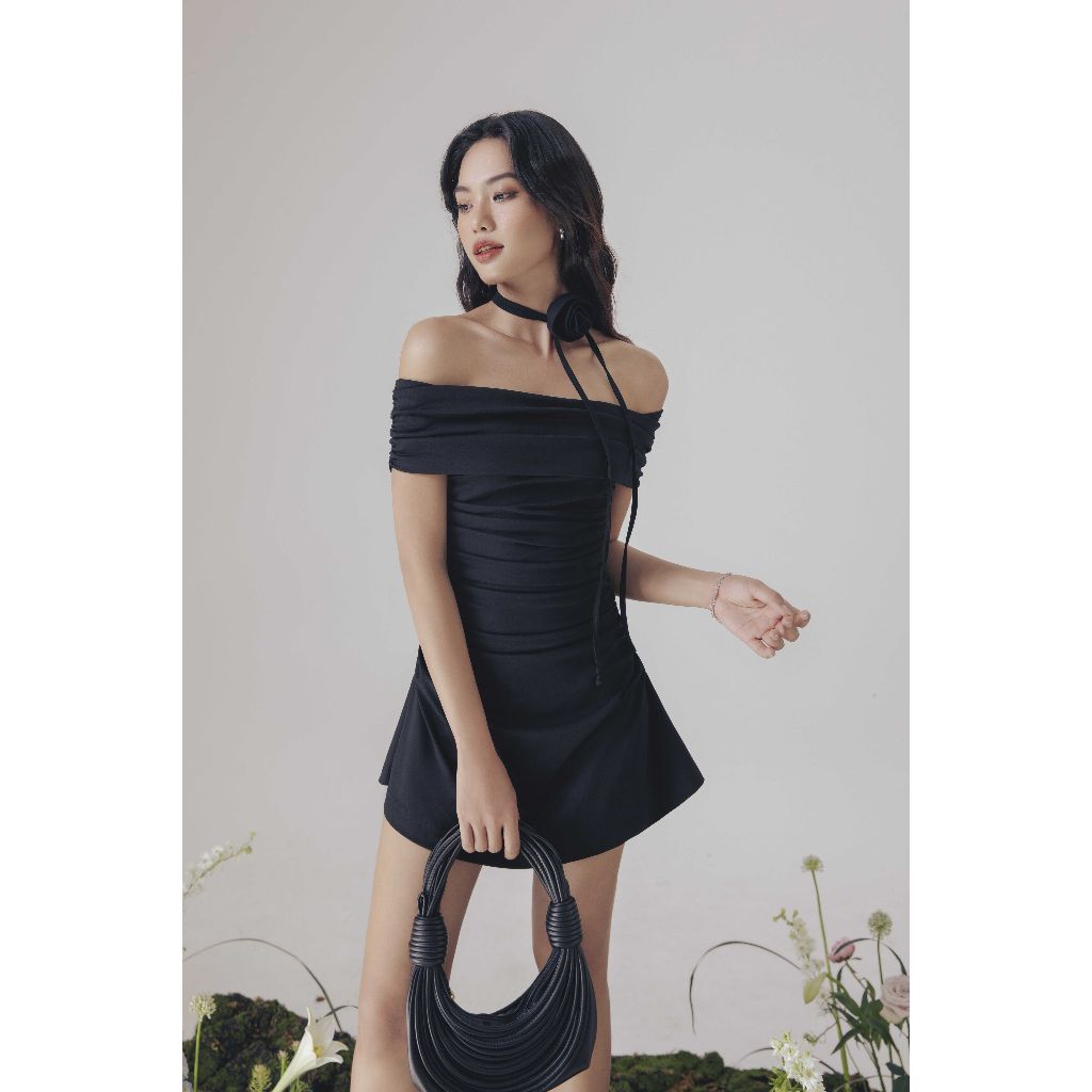 Đầm Body Nữ Trễ Vai (Tặng Kèm Hoa) SEOLY DRESS - GOÛT DE JUN