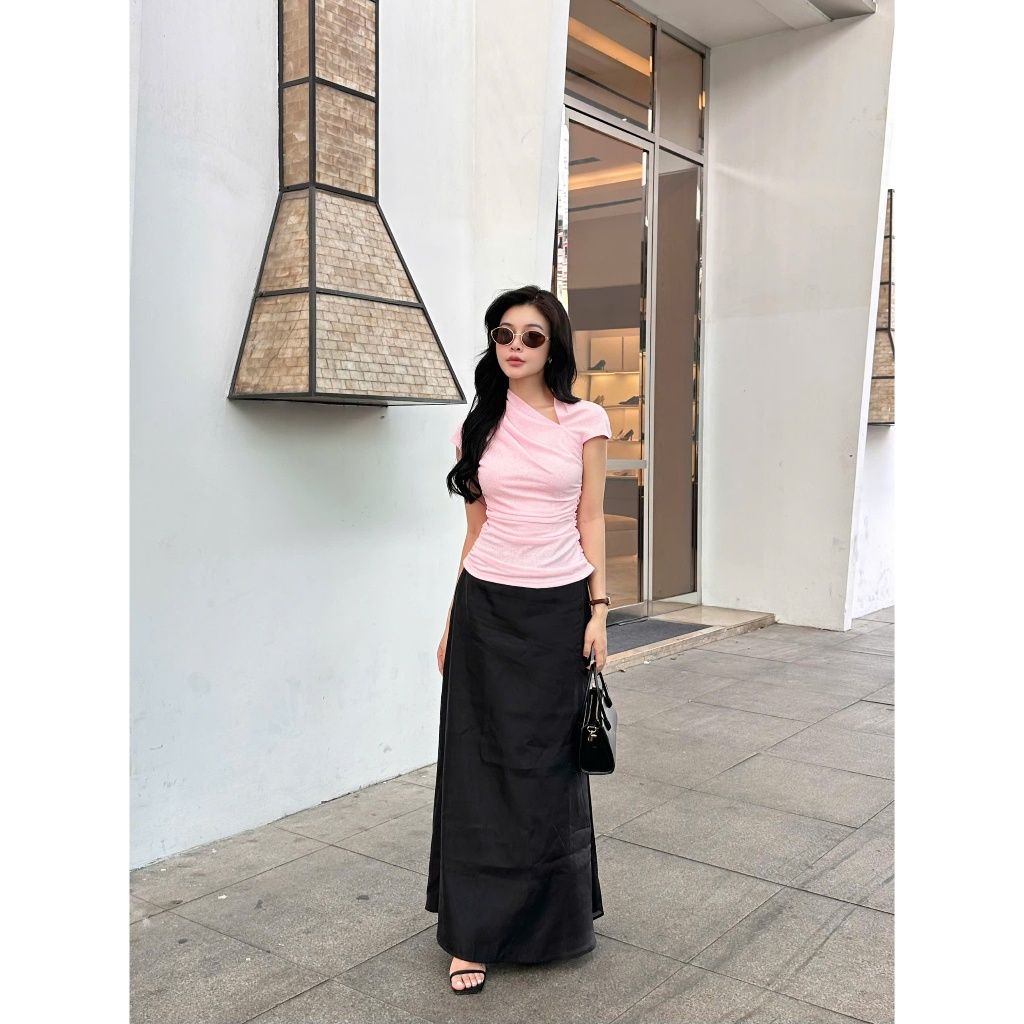 Chân Váy Nữ Form Dài Basic Dễ Phối Đồ - SANDRO SKIRT - GOÛT DE JUN