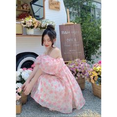 Đầm Babydoll Nữ Tay Phồng (Tặng Kèm Hoa) RYNA DRESS - GOÛT DE JUN