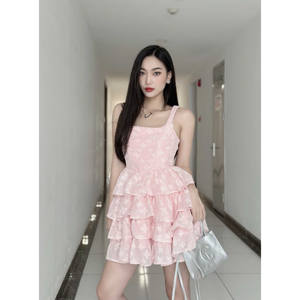 Đầm nữ thiết kế cổ vuông 4 tầng FILIZ DRESS - GOÛT DE JUN