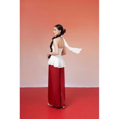 Áo Nữ Thiết Kế Lệch Vai Nhún Eo Xoè Tầng Tôn Dáng - CAMILA TOP - GOÛT DE JUN