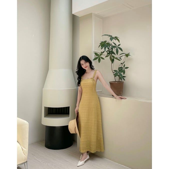 GOÛT DE JUN - Đầm Nữ Hai Dây Dài Form Xòe Tôn Dáng -  DAISY DRESS