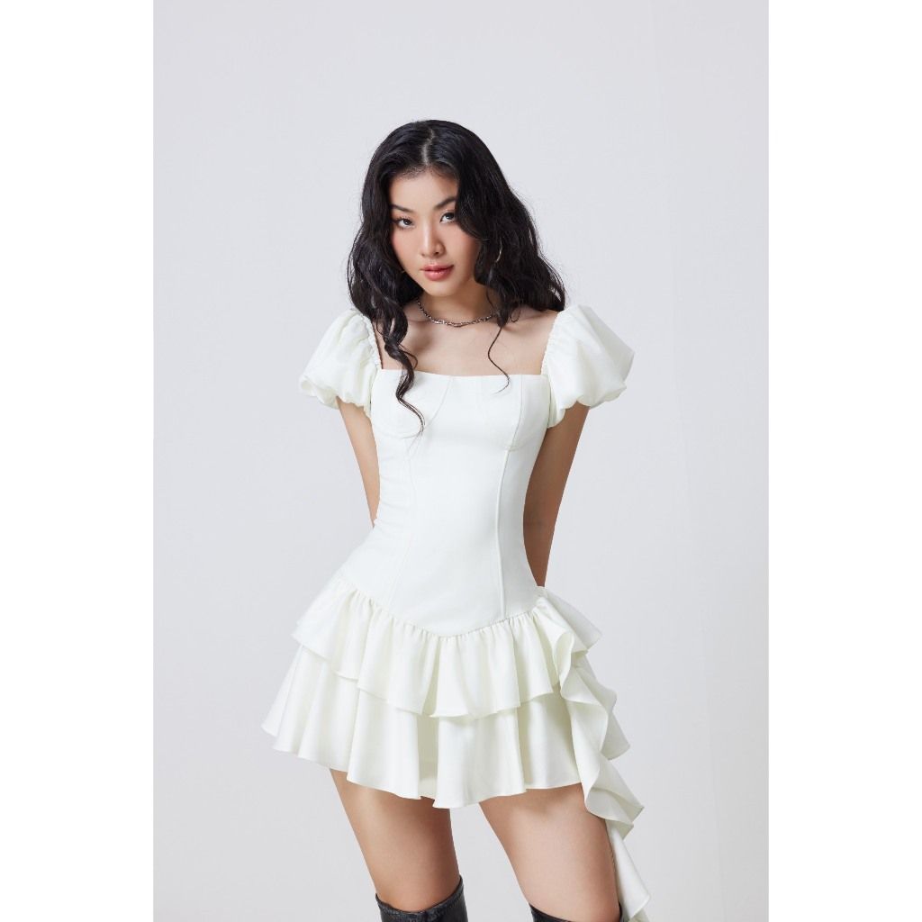 Đầm Nữ Tay Phồng Thiết Kế 2 Tầng Nữ Tính  - ORCHI DRESS