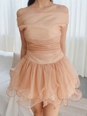 Đầm Nữ TIMIE Chiết Eo Dáng Xòe Sang Trọng GOÛT DE JUN