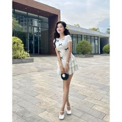 Đầm Nữ Xoè Tầng Đính Nơ Dáng Ngắn - KAJIN DRESS - GOÛT DE JUN