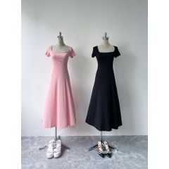 Đầm Nữ Dài Dáng Xòe Cổ Vuông Tay Ngắn - LULEE DRESS - GOÛT DE JUN