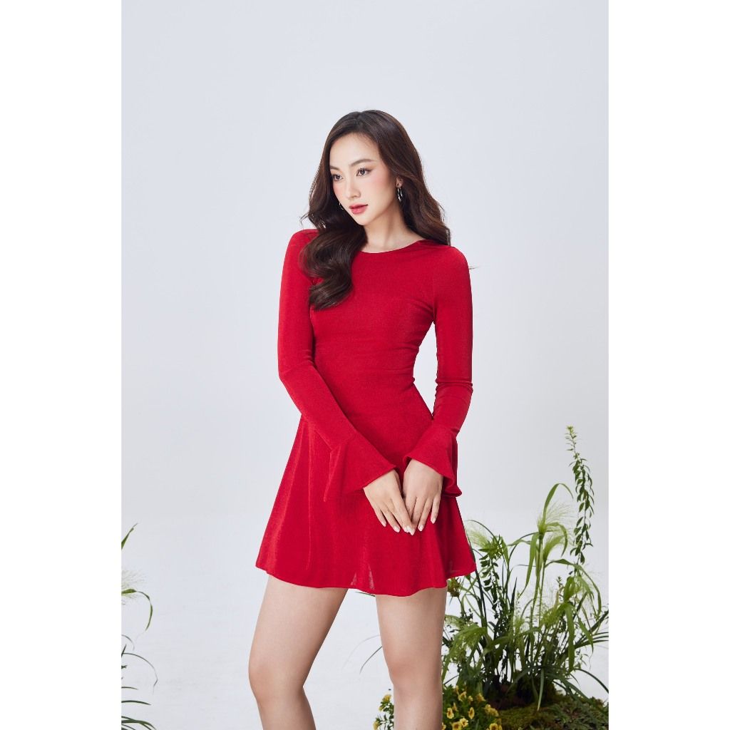 Đầm Body Nữ Tay Dài Hở Lưng Form Xòe Tôn Dáng - DOWY DRESS - GOÛT DE JUN