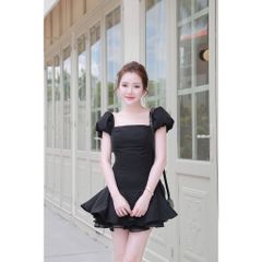 Đầm Nữ Mini Dự Tiệc Thiết Kế Tay Phồng Dáng Đuôi Cá Ngắn Dễ Thương - RAINA DRESS - GOÛT DE JUN