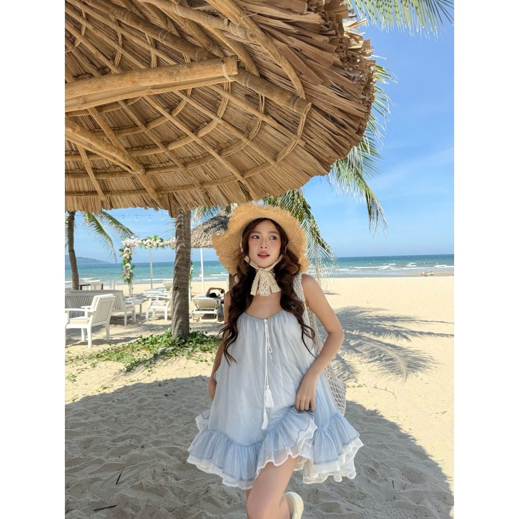 Đầm Nữ Freesize Mùa Hè Voan Tơ Xếp Tầng Dễ Thương -  ANDRY DRESS - GOÛT DE JUN