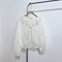 GOÛT DE JUN - Áosơ mi cổ bèo họa tiết hoa - RIA TOP