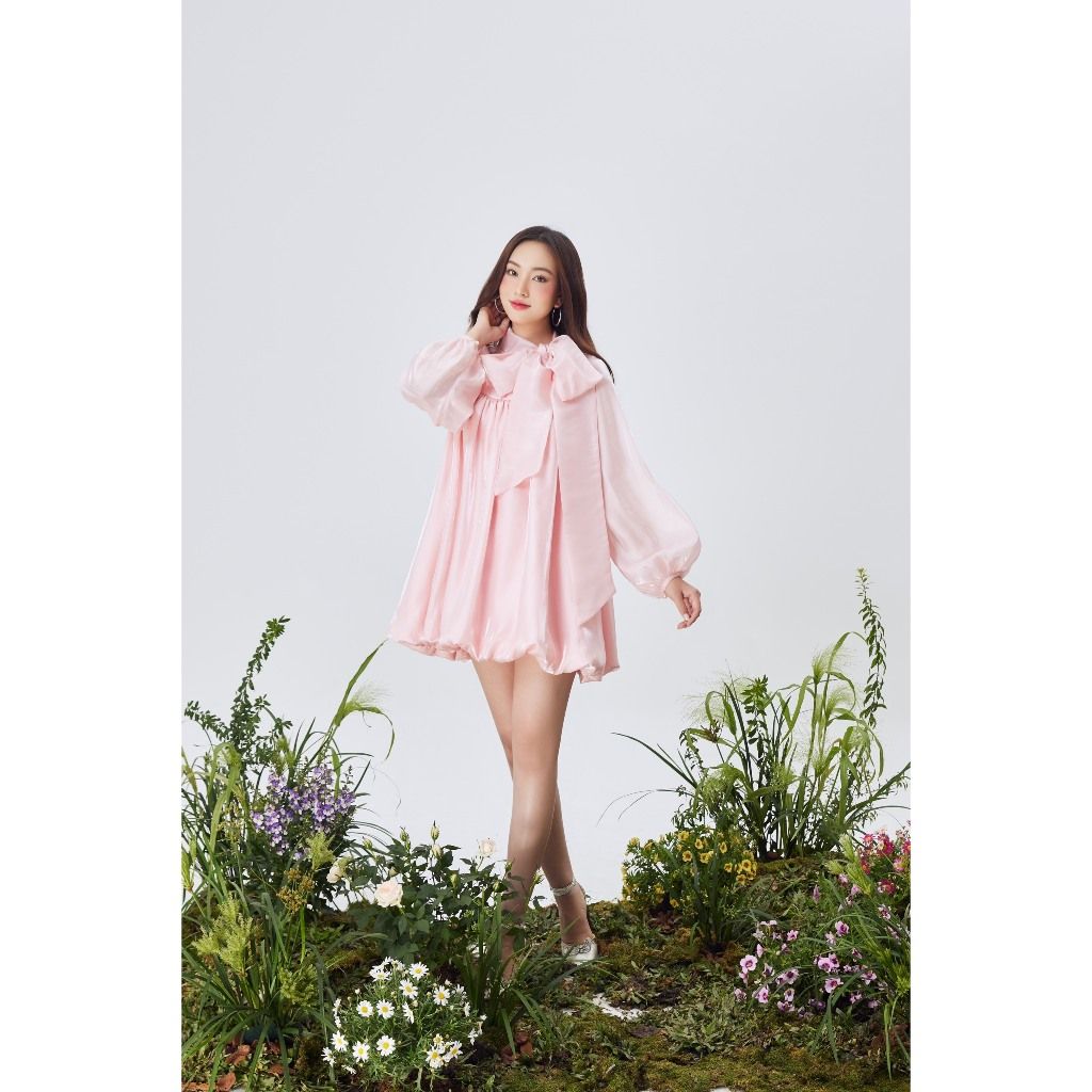 Đầm Nữ Babydoll Dáng Bí Tay Dài Hot Trend - LINA DRESS - GOÛT DE JUN