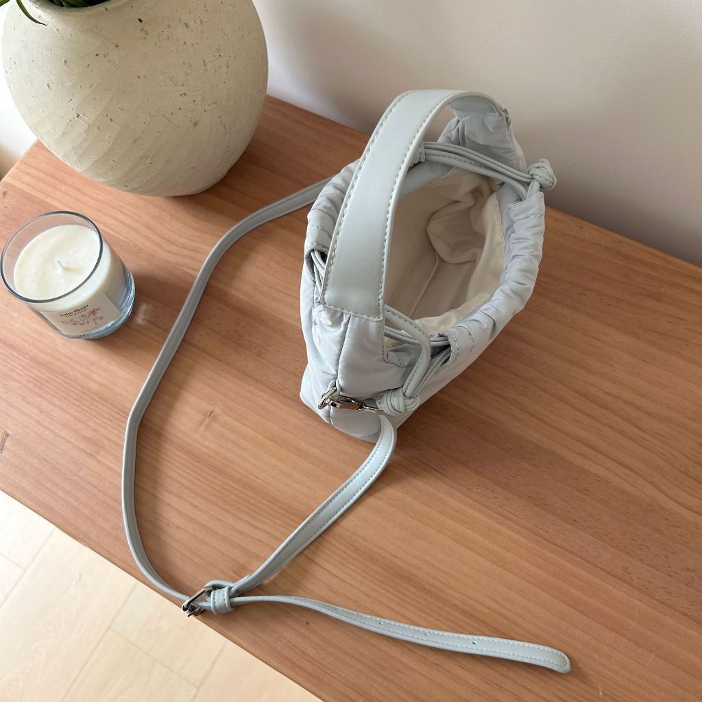 Túi xách tay cầm kiểu dáng rút dây xinh xắn Hàn Quốc