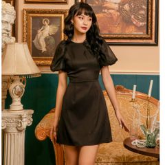 [Mã LT50 giảm 50k đơn 250k] Đầm lụa tay phồng nữ tính | Goût De Jun | Losby Dress