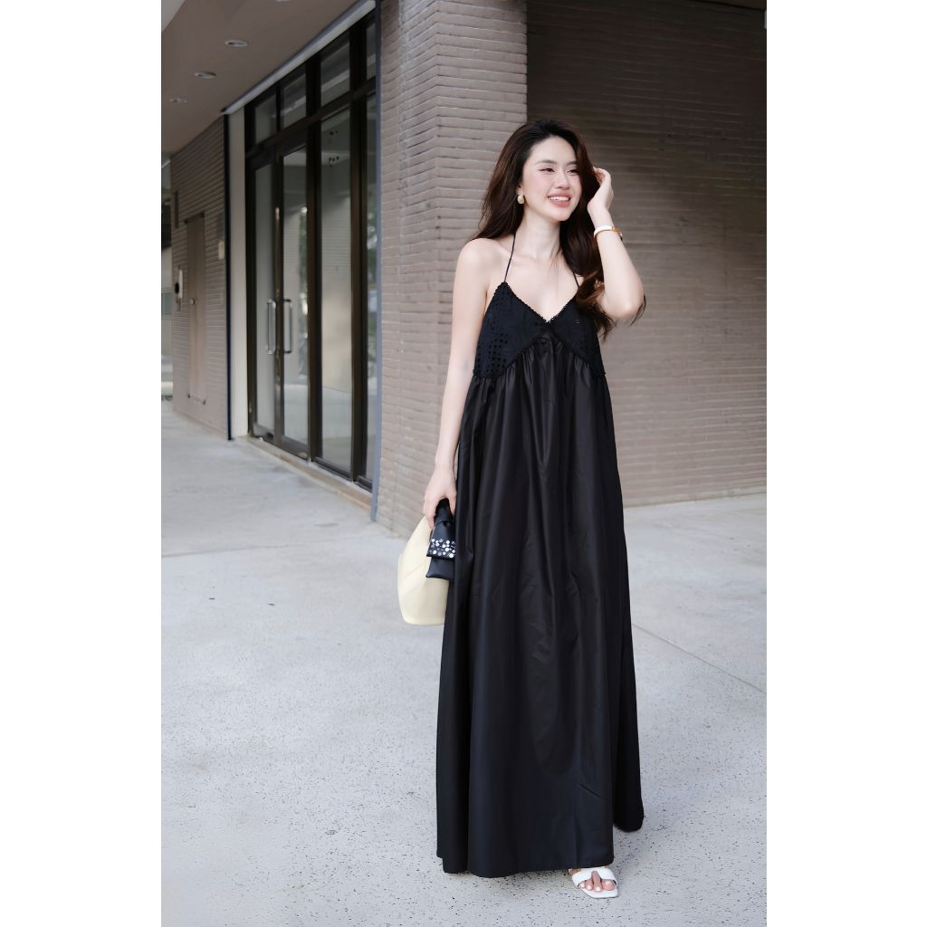 Đầm Nữ Maxi Hai Dây Đi Biển Nhẹ Nhàng Dễ Thương - WAIKI DRESS - GOÛT DE JUN