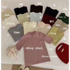 Áo Len Cổ Tròn Tay Ngắn Trơn Phong Cách Trẻ Trung Năng Động - JADE TOP - GOÛT DE JUN