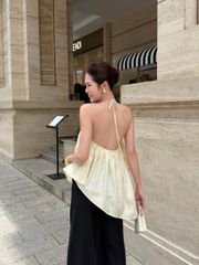 Áo Kiểu Nữ KEMON TOP Dây Phối Hạt Cổ Lệch Hở Lưng Điệu Đà Nữ Tính GOÛT DE JUN