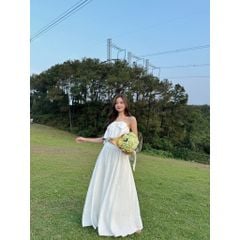 Set Áo Croptop Cột Nơ Mùa Hè Phối Chân Váy Dài (bán lẻ) - WASSI SET - GOÛT DE JUN