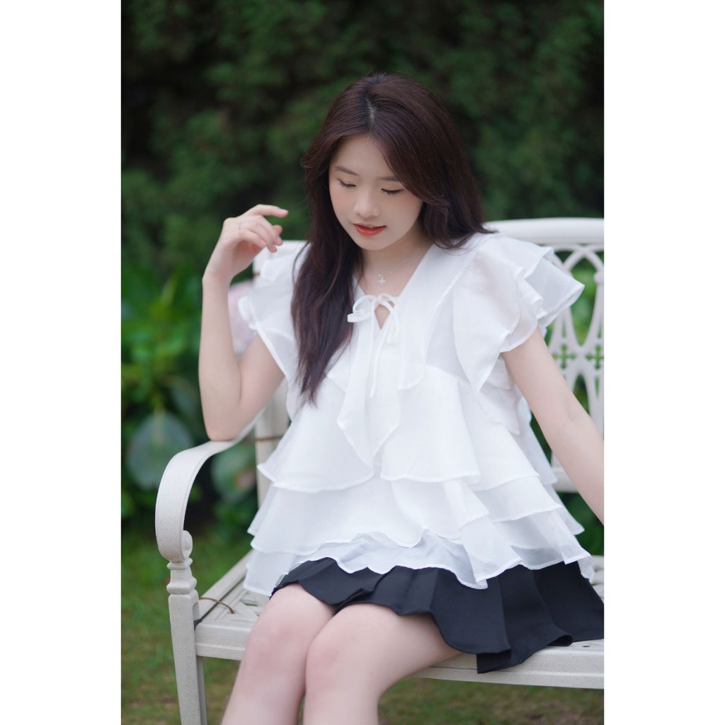 GOÛT DE JUN - Áo kiểu freesize tầng bèo siêu xinh - Catin Top