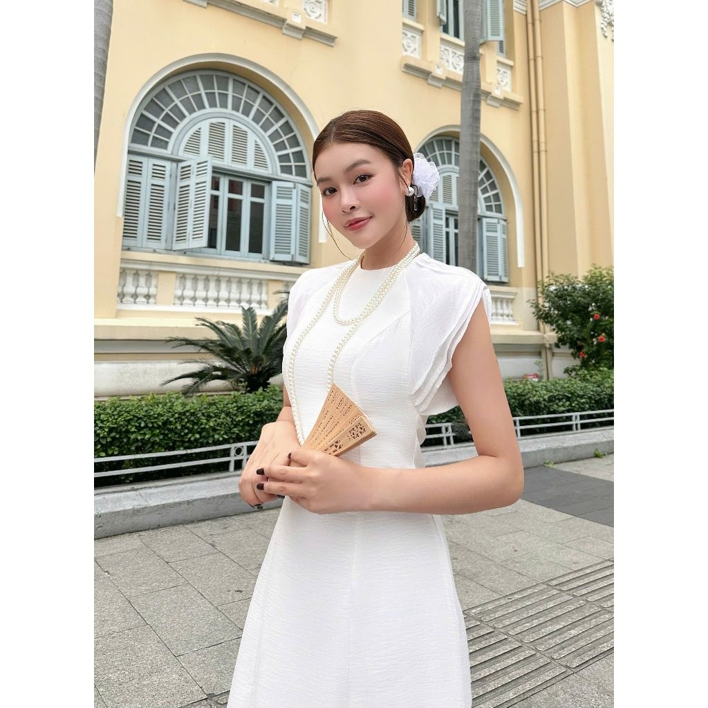 Đầm Nữ Cánh Dơi Chiết Eo Dáng Dài Dịu Dàng Nữ Tính -MAGGIE DRESS - GOÛT DE JUN