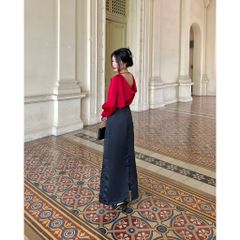 Áo Kiểu Nữ Lụa Mịn Thiết Kế Hở Lưng - PINIE SHIRT - GOÛT DE JUN